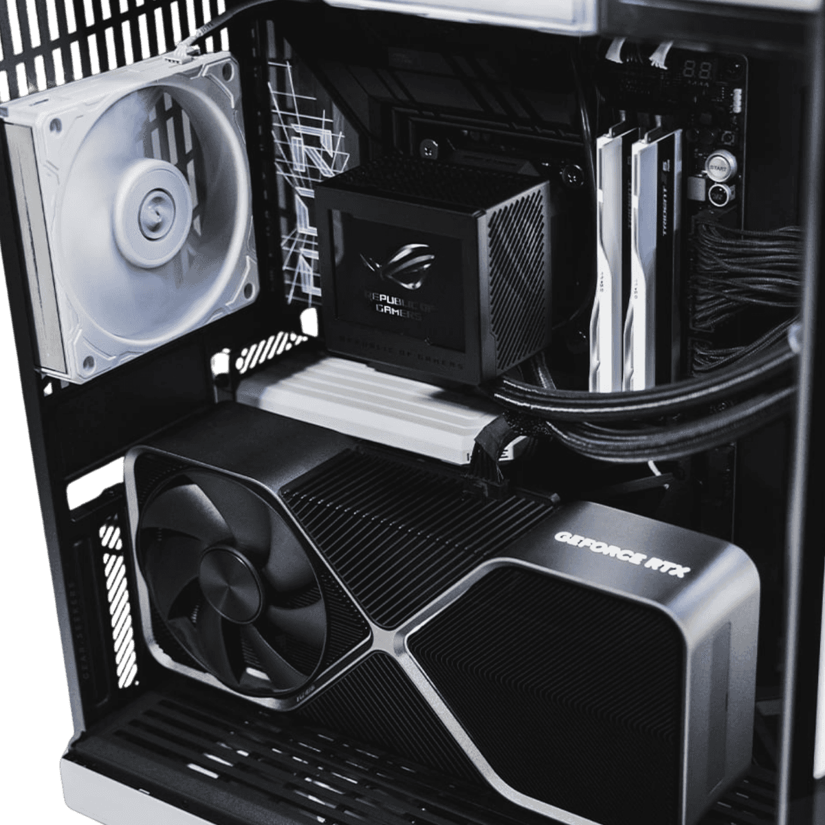 Hyte Y70 touch infinite Gaming PC, AMD Ryzen 7 7800X3D, 4060 Ti AERO OC 16GB, 32GB (2x16GB) DDR5 6400MTs, 1TB PCIe 4.0 NVMe, 850W, RGB AIO Cooler thumbnail 3