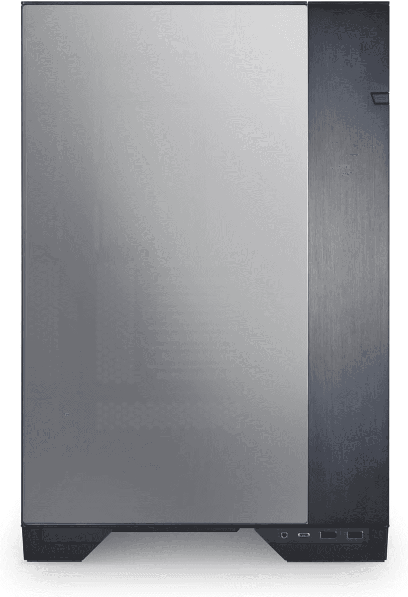 Lian Li O11 Vision Tower Computer Case, Steel & 3mm Tempered Glass Materials, 360mm Radiator & 8x 120mm Fan Support, Cable Management, Dual-Chamber Layout, Dust Filters, Chrome | G99.011VC.00 thumbnail 3