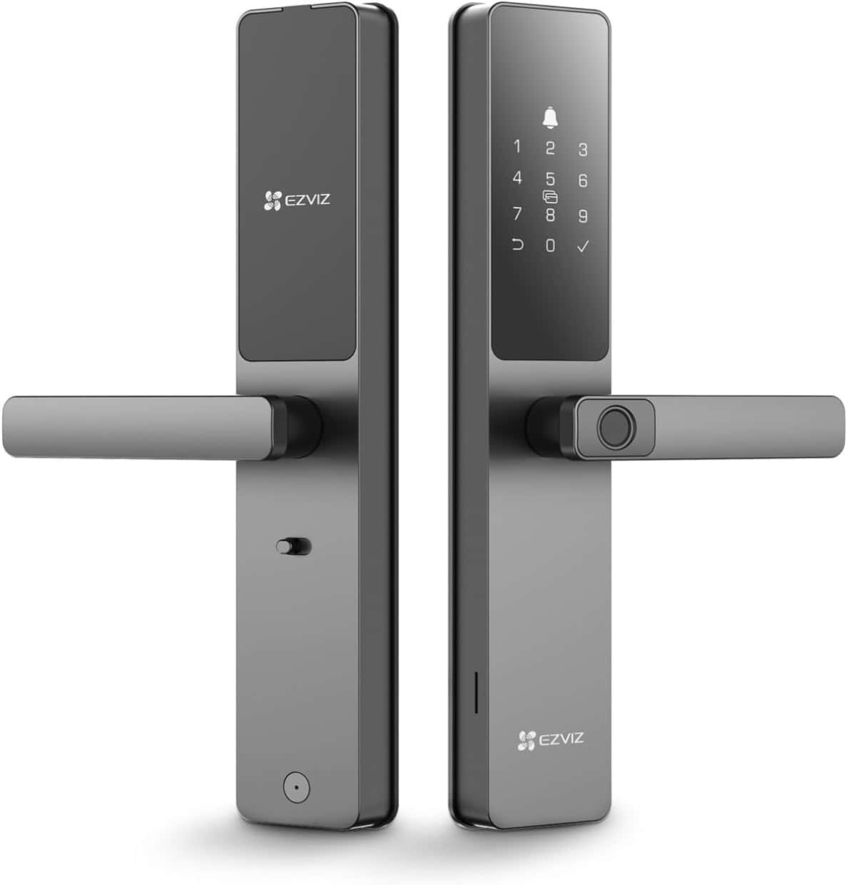EZVIZ EZVIZ Smart Lock DL05, 7-in-1 Keyless Entry Door Lock, with Fingerprint Access – Secure Keyless Entry, Multiple Unlock Options, Instant Alerts, Weather-Resistant, Child Safety Privacy Control, Black | CS-DL05 - thumbnail 1