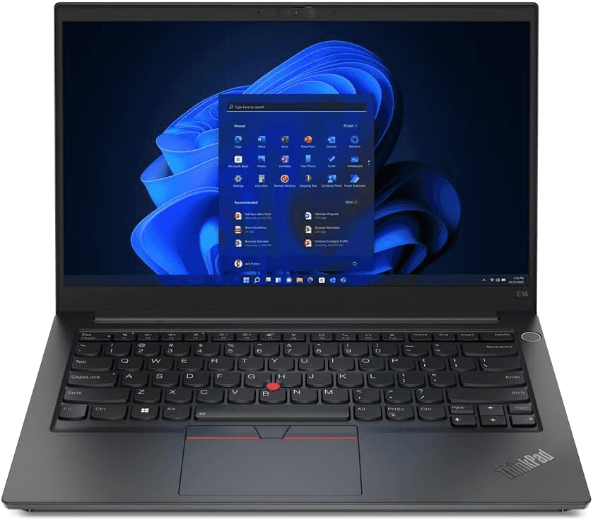 Lenovo Lenovo ThinkPad E14 Gen 4 Intel Core i5-1235 G7, 8GB RAM, 512GB SSD, 14" FHD Display, Integrated Graphics, Fingerprint Reader, DOS, Black - thumbnail 1