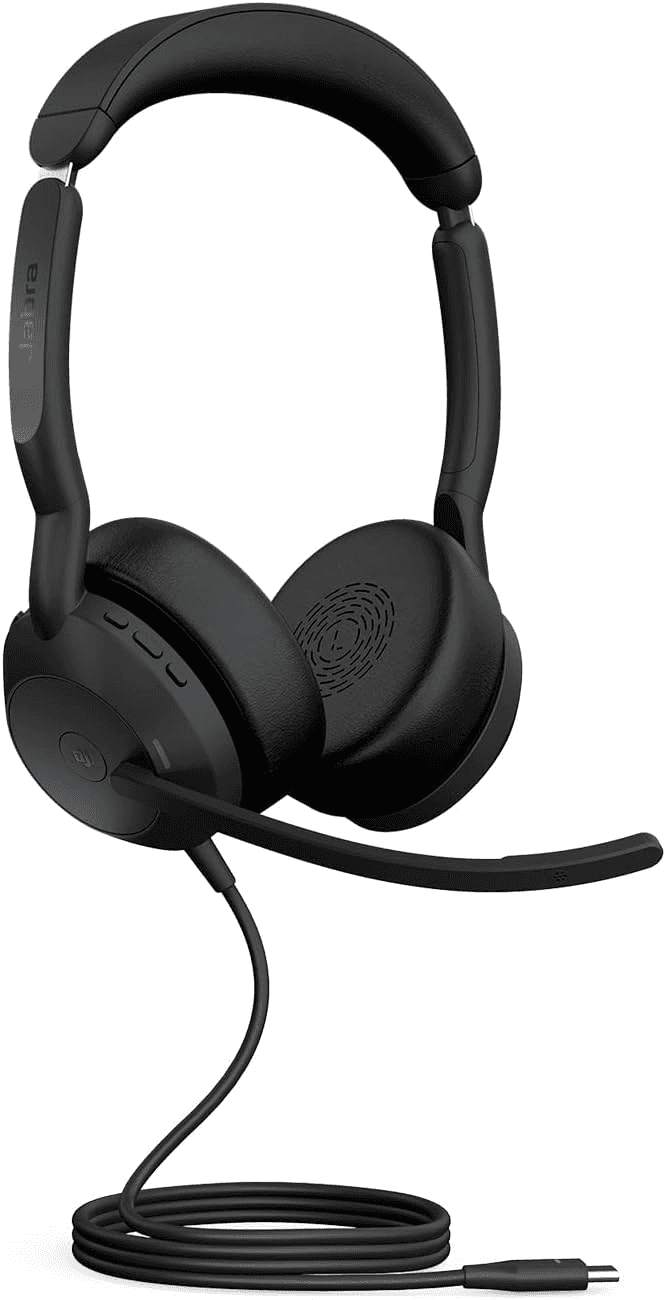 Jabra Jabra Evolve2 50 Wired Stereo Headset AirComfort Technology, Noise-Cancelling Mics & Active Noise Cancellation, MS Teams Certified, Works with All Other Platforms,USB-C, Black | 25089-999-899 - thumbnail 1