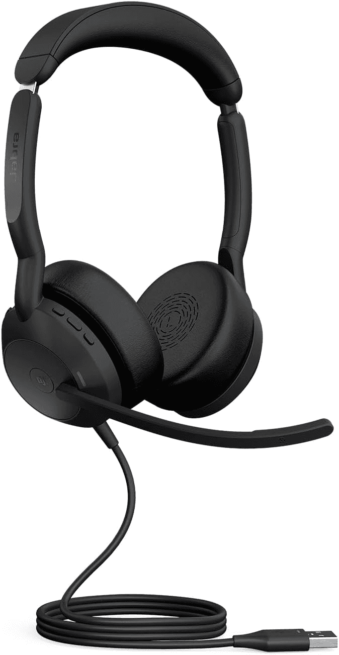 Jabra Jabra Evolve2 50 MS Stereo Wired Headset, USB-A, Noise-Cancelling Microphones, Black – 25089-999-999 - thumbnail 1
