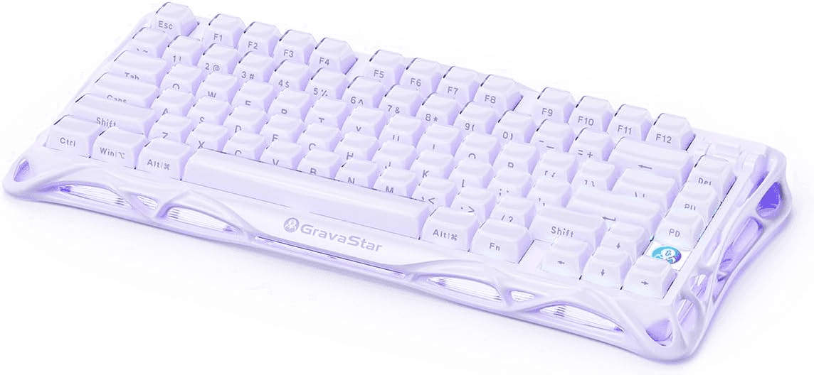 Gravastar GravaStar Mercury V75 Special Edition Magnetic Keyboard, Lavender Purple, 8000Hz Polling, Rapid Trigger, Hall Effect Switches | GS V75 _PL - thumbnail 1