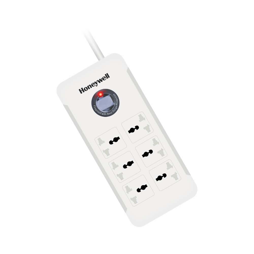 Other Honeywell Platinum 6 Out Surge Protector, 6 Socket, 1.5 Meter, X3 MOV Technology Solution (White) | HC000017/SRG/1.5M/WHT/6/UK - thumbnail 1