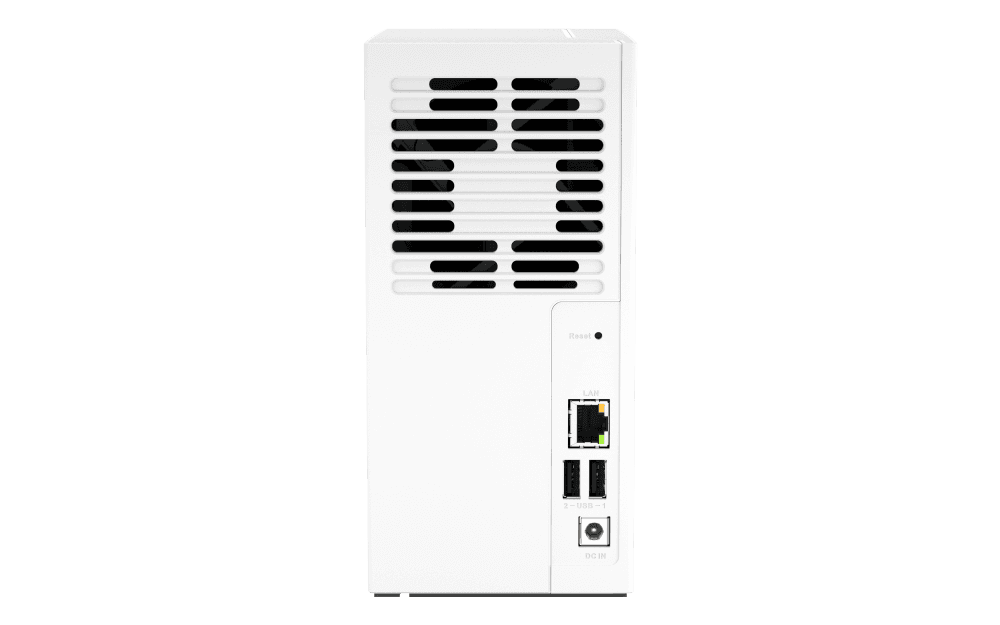 QNAP QNAP TS-233 2 Bay Desktop NAS,Gigabit Ethernet Port,2GB RAM On Board, 2x3.5Inch SATA 6Gb/s Drive Bay, ARM 4 Core Processor, Power, White | TS-233 - thumbnail 3