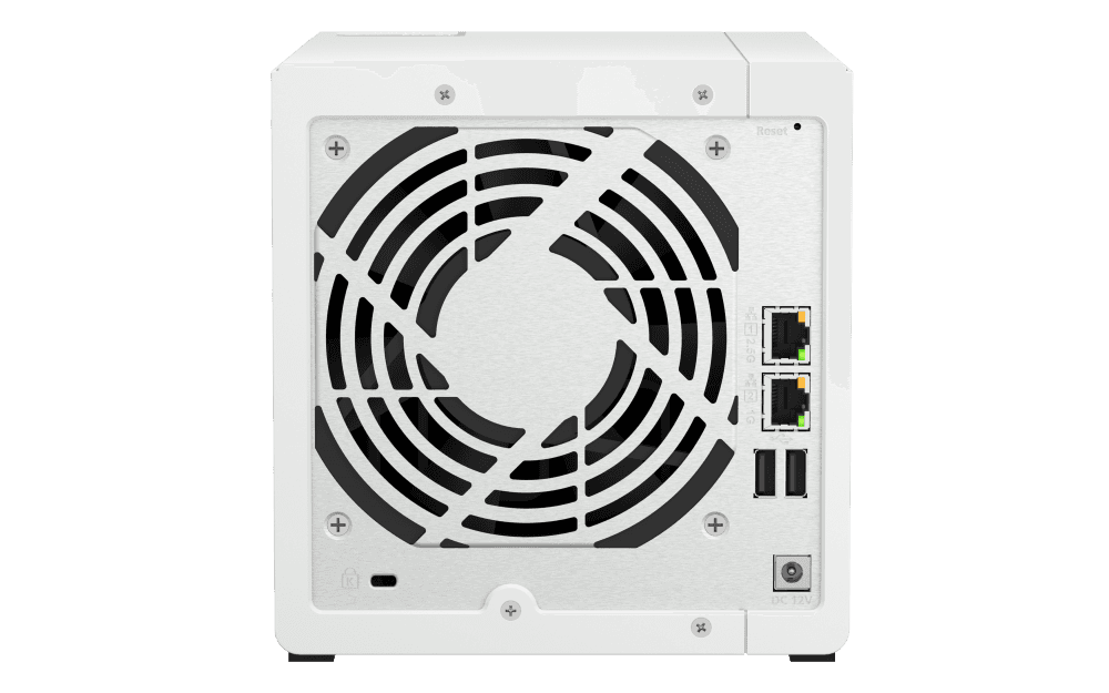 QNAP QNAP TS-433 4 Bay NAS, ARM 4-core Cortex-A55 2.0GHz Processor, 4 GB RAM, 4x 3.5-inch SATA 6Gb/s, 3Gb/s, 5 Gigabit Ethernet Port, 90W Power Supply, White | TS-433-4G-US - thumbnail 6