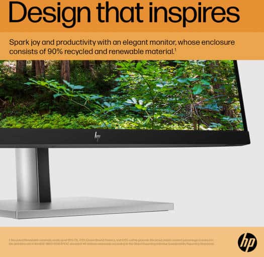 Hp HP E24 G5 Monitor, 23.8" FHD IPS Display, 75Hz Refresh Rate, 5ms (GtG with Overdrive) Response Time, 3-Sided Borderless Bezel, VESA Mounting, 4x USB3.2, USB-B, HDMI & DP, Black | 6N6E9AA - thumbnail 5