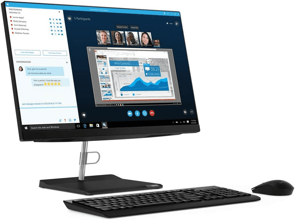 Lenovo Lenovo V30A All-in-One Desktop PC – Intel Core i3-10110U, 4GB RAM, 1TB HDD, 21.5" Display, Webcam, Windows 10 Pro, V30a-22IML - thumbnail 2