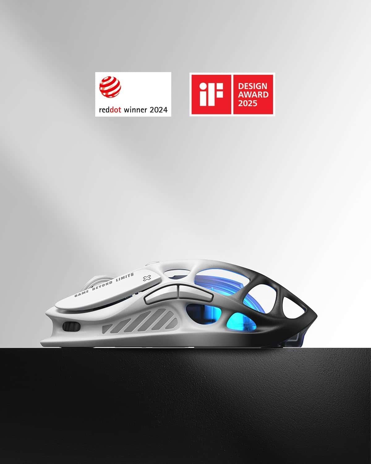 GravaStar Mercury M1 Pro Wireless Gaming Mouse, Lightweight Magnesium Alloy, 26,000 DPI, PAW3395DM Sensor, 5 Programmable Buttons, Support Wired/2.4GHz/BT, Up to 200 Hours Battery Life-Gradient Black thumbnail 5