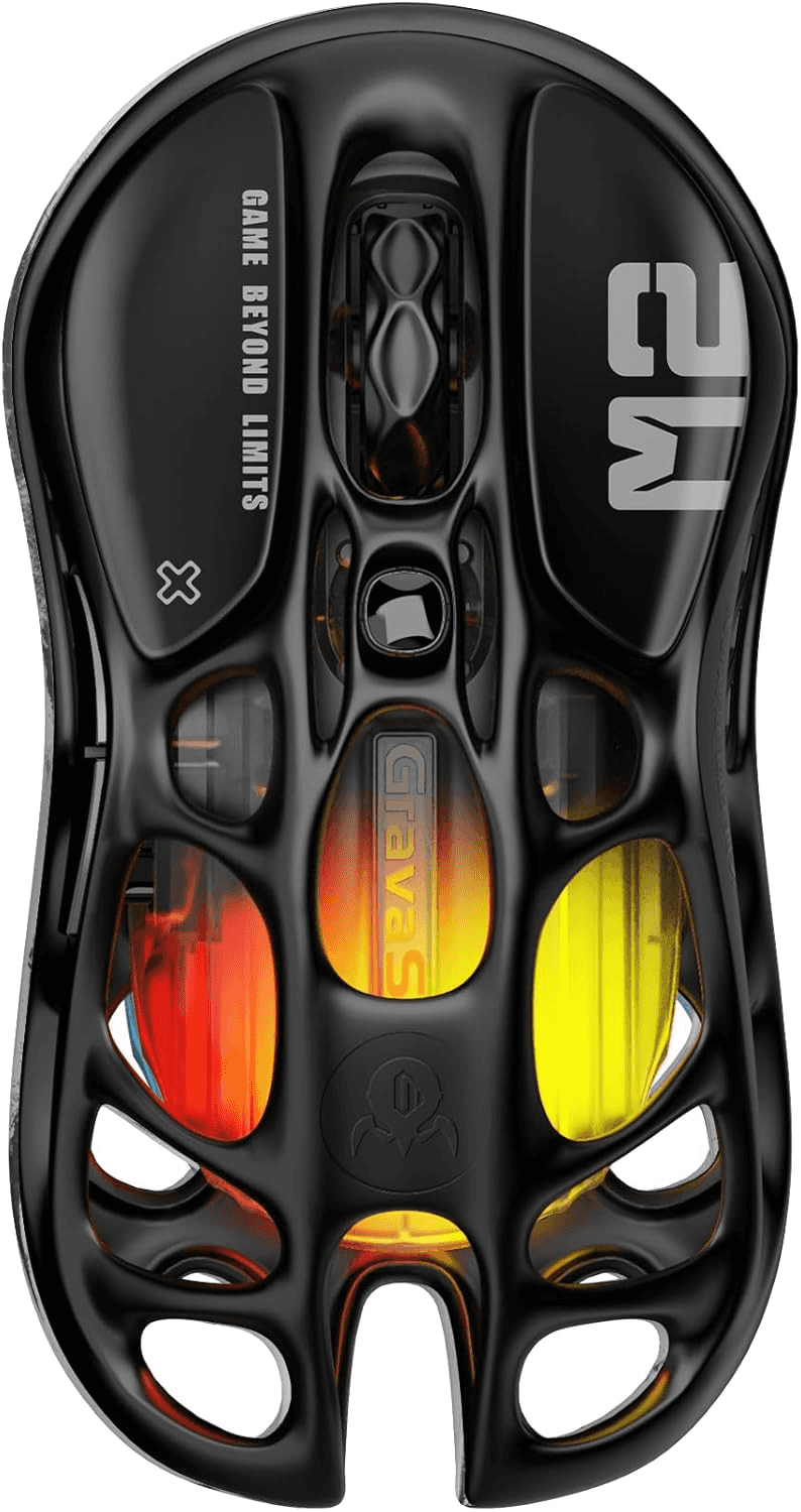Gravastar GravaStar Mercury M2 Wireless Gaming Mouse Stealth Black, 26,000 DPI, PAW3395DM Sensor, 79g Lightweight, RGB, 5 Programmable Buttons - thumbnail 1