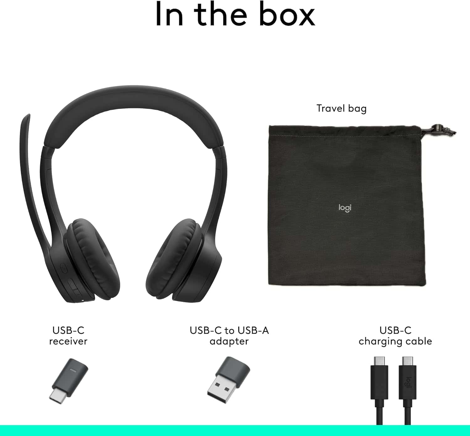 Logitech Logitech Zone 305 for Business, Wireless Bluetooth Headset with Microphone, for Google Meet, Google Voice, Zoom, Compatible with Windows, Mac, Chrome, Linux, iOS, iPadOS, Android - thumbnail 2