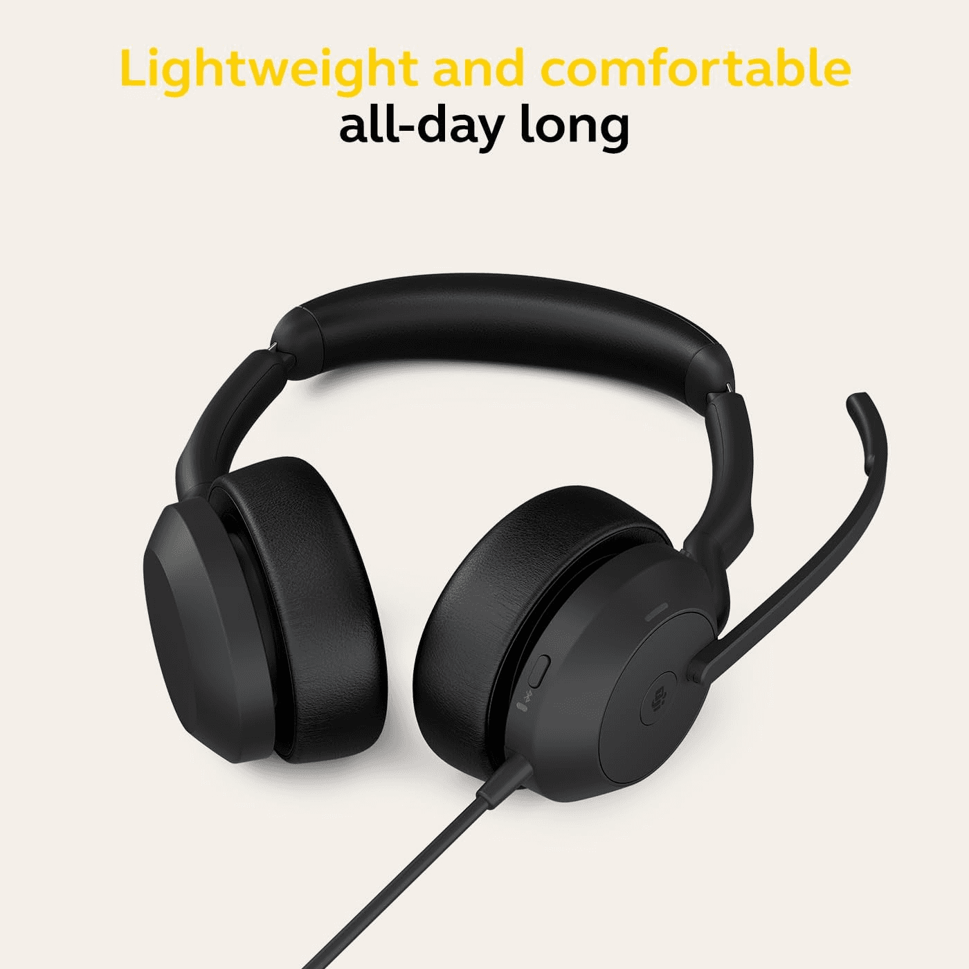 Jabra Jabra Evolve2 50 MS Stereo Wired Headset, USB-A, Noise-Cancelling Microphones, Black – 25089-999-999 - thumbnail 3