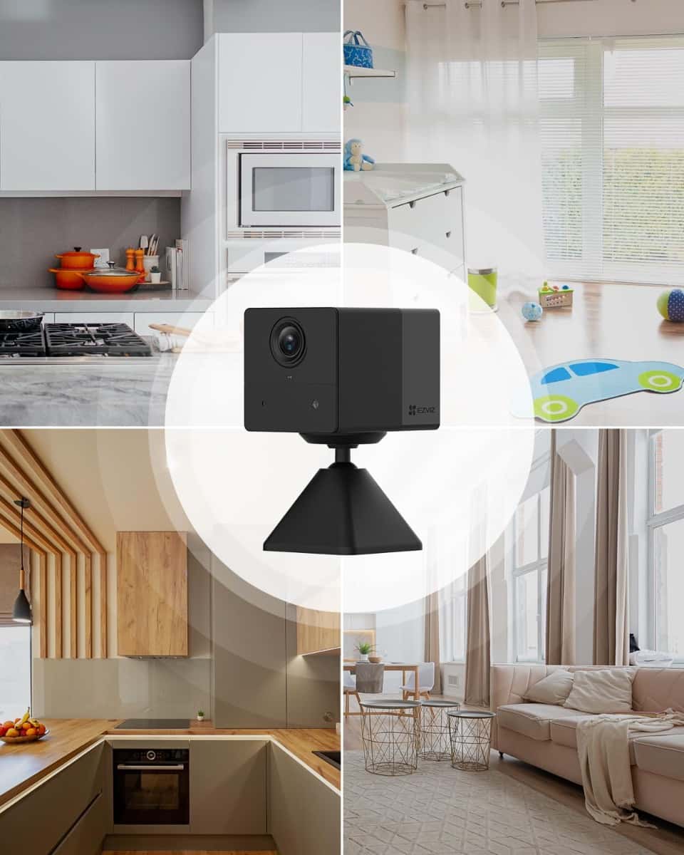 EZVIZ EZVIZ CB2 1080P Wireless Indoor WiFi Surveillance Camera on 2000 mAh Battery, 2.4 GHz WiFi Baby Camera, Person Detection, 5 m Night Vision, Two-Way Audio, Type C, Magnetic Mount Black - thumbnail 4