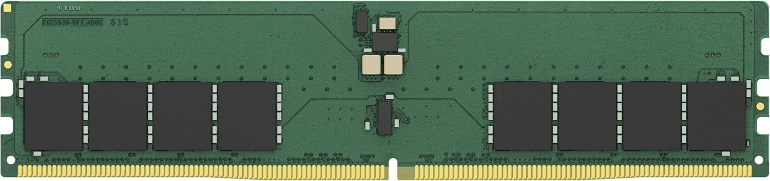 Kingston 64GB DDR5 6400MT/s Non-ECC Clocked Unbuffered DIMM Desktop Memory (RAM),  CL52 2RX8 1.1V 288-pin 32Gbit | KVR64A52BD8-64  thumbnail 1