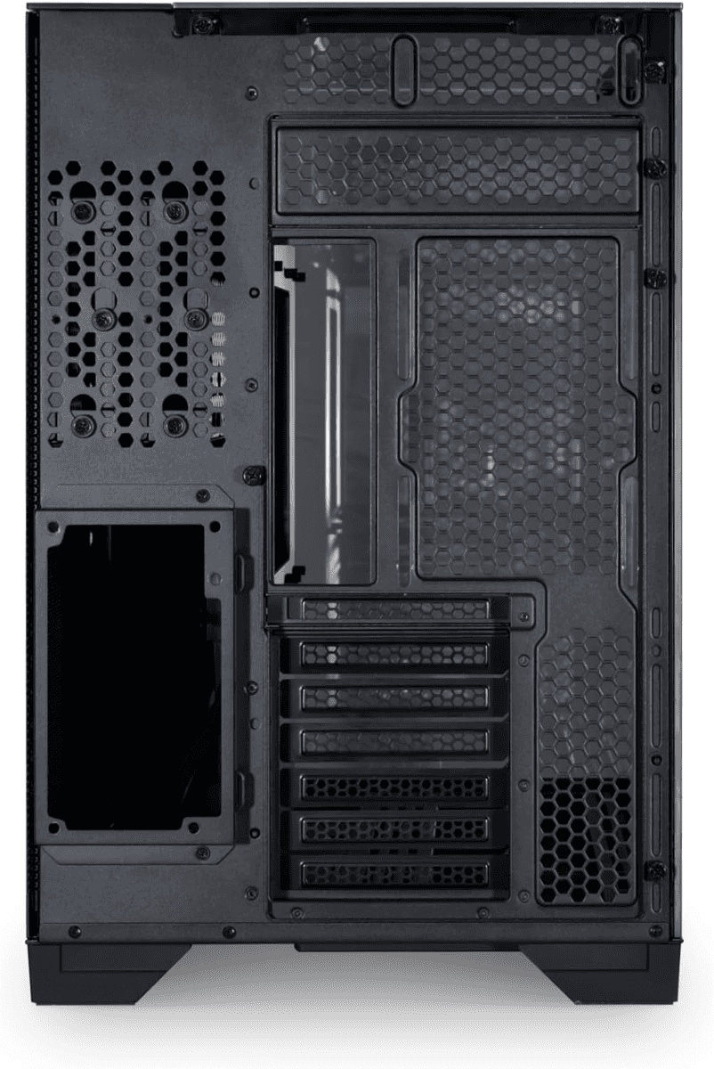 Lian Li O11 Vision Tower Computer Case, Steel & 3mm Tempered Glass Materials, 360mm Radiator & 8x 120mm Fan Support, Cable Management, Dual-Chamber Layout, Dust Filters, Chrome | G99.011VC.00 thumbnail 4