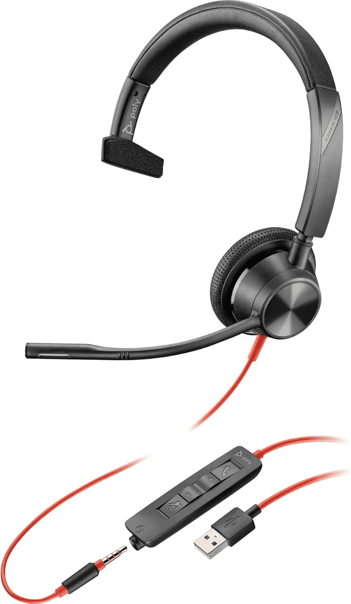 Hp Poly Plantronics Blackwire 3315 USB-A Headset - Mono - USB Type A | 76J12AA - thumbnail 1