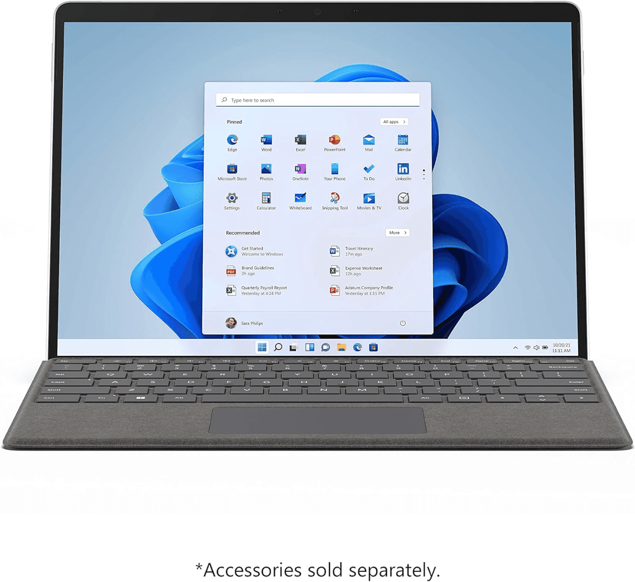Microsoft Surface Pro 8: 2 in 1 Business Laptop, 11th Gen Intel Core i7 Processor, 16GB RAM 1TB, Platinum, Combine the power of a laptop with the flexibility of a tablet, and every angle in between | EED-00021 thumbnail 5