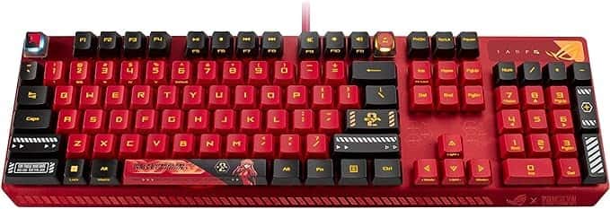 Asus ASUS ROG Strix Scope RX EVA-02 Edition, 100% RGB Gaming Keyboard, ROG RX Red Optical Mechanical Switches, IP57 Water Resistance, USB Passthrough, Wider Ctrl Key, Stealth Key, Macro Support, EVA-themed - thumbnail 1