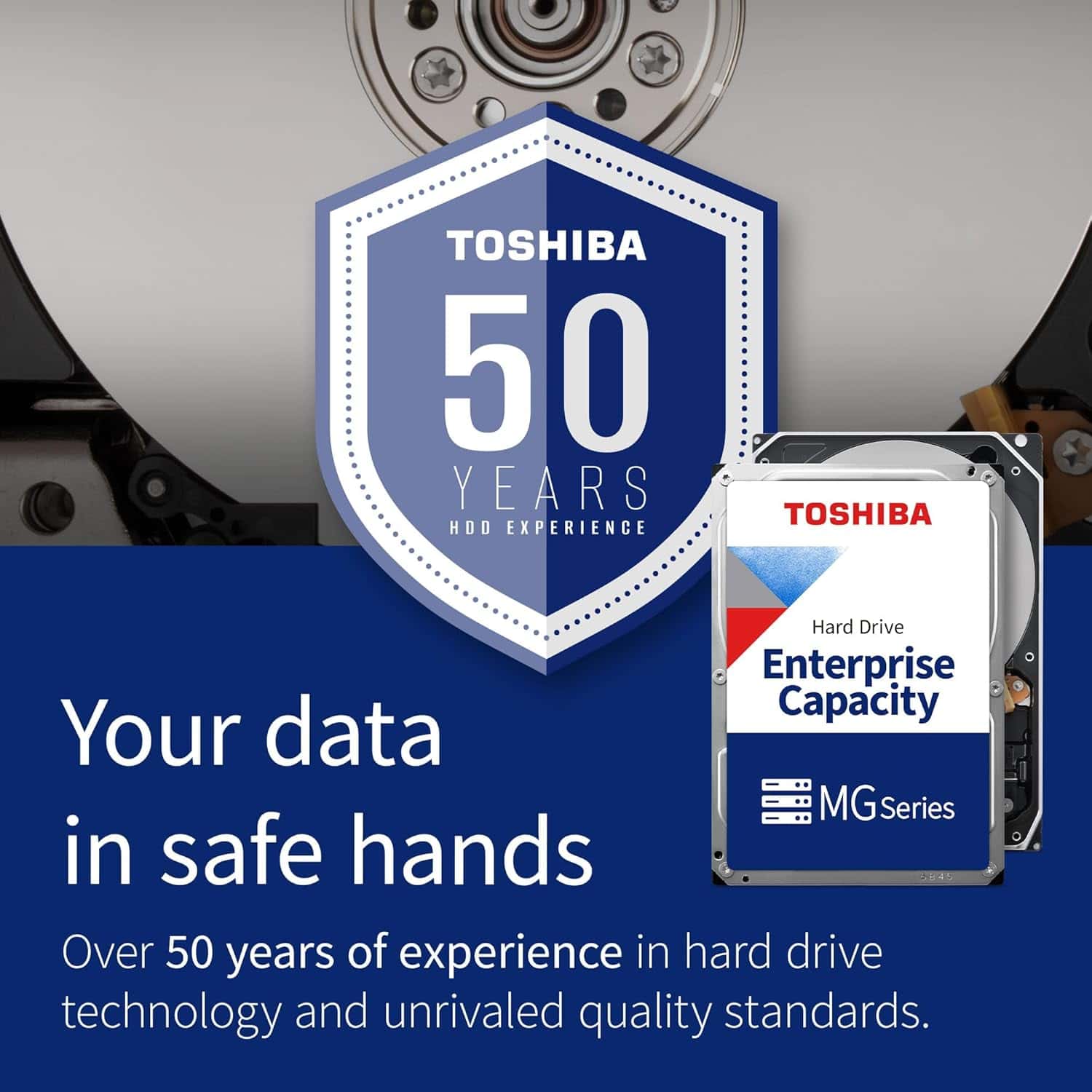 Toshiba MG10F Series Internal HDD, 22TB Capacity, 7200 RPM 3.5" SATA, Up to 271 MB/s Transfer Speed, SATA III 6 Mb/s Interface, 512MB Cache, CMR Construction | MG10AFA22TE thumbnail 5