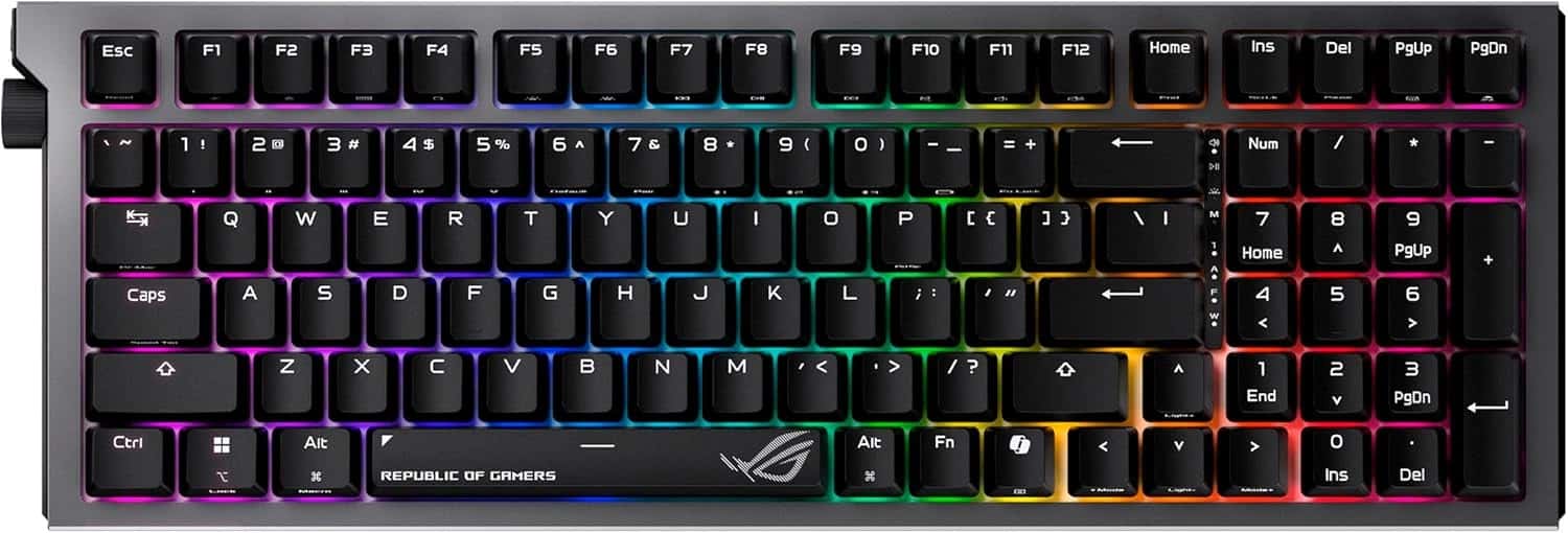 Asus ASUS ROG Strix Scope II 96 Wireless Gaming Keyboard, ROG NX Snow V2 Switches, Arabic/English Layout | 90MP04IF-BKCA03 - thumbnail 1
