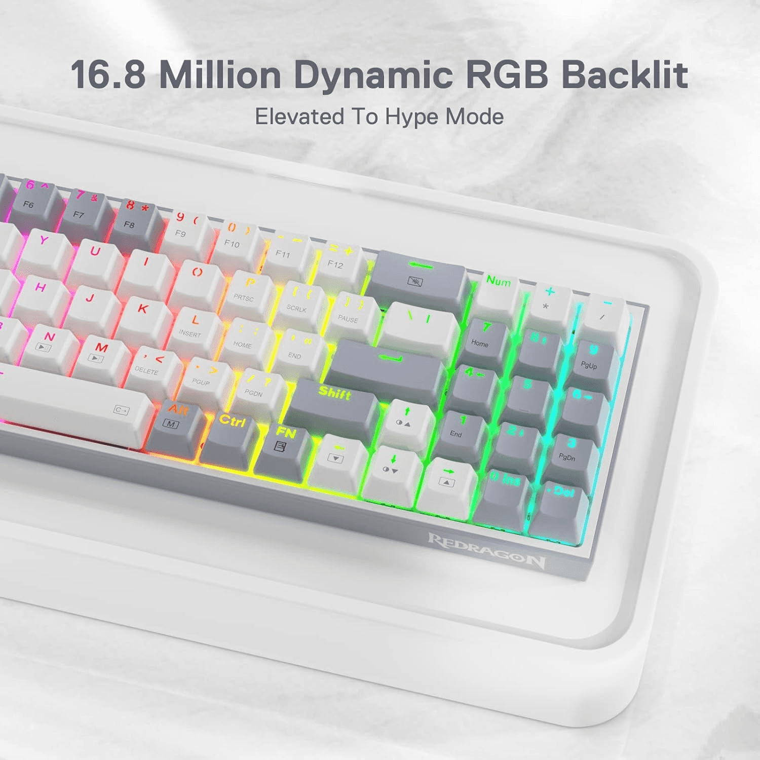 Redragon Redragon K628 Pollux 75% Wired RGB Gaming Keyboard | K628WG-RGB - thumbnail 4