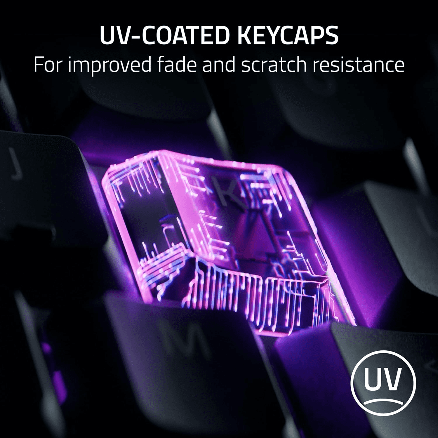 RAZER Razer Ornata V3 TKL Low Profile Gaming Keyboard, Mecha-Membrane Switches, 1000 Hz Ultrapolling, 8 Chroma RGB, UV-Coated ABS Keycaps, Braided Fiber Cable, Black | RZ03-04880100-R3M1 - thumbnail 2