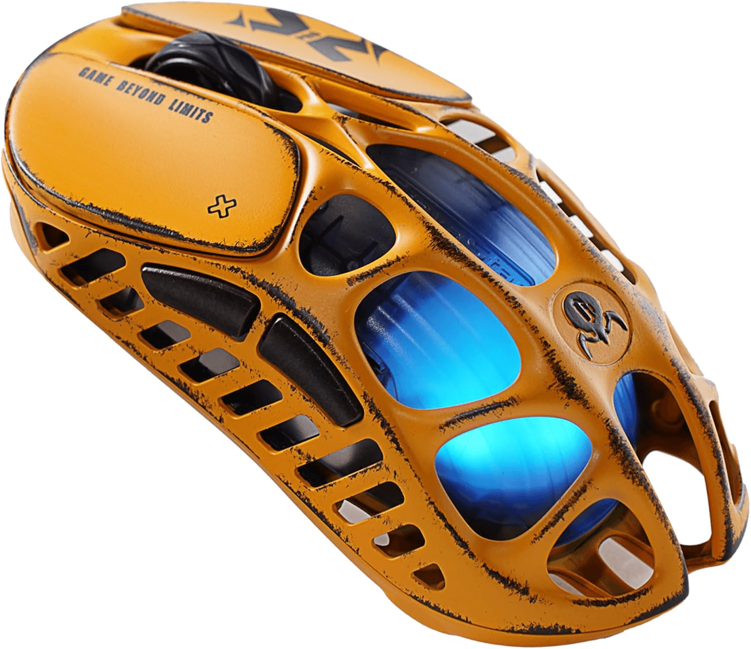 GravaStar Mercury X Pro Wireless Gaming Mouse - 32,000 DPI PAW 3950 Sensor, 8,000Hz Jump Speed, Magnesium Alloy Hollow Frame, RGB Lighting, 5 Programmable Buttons, Three Modes (Yellow) thumbnail 4