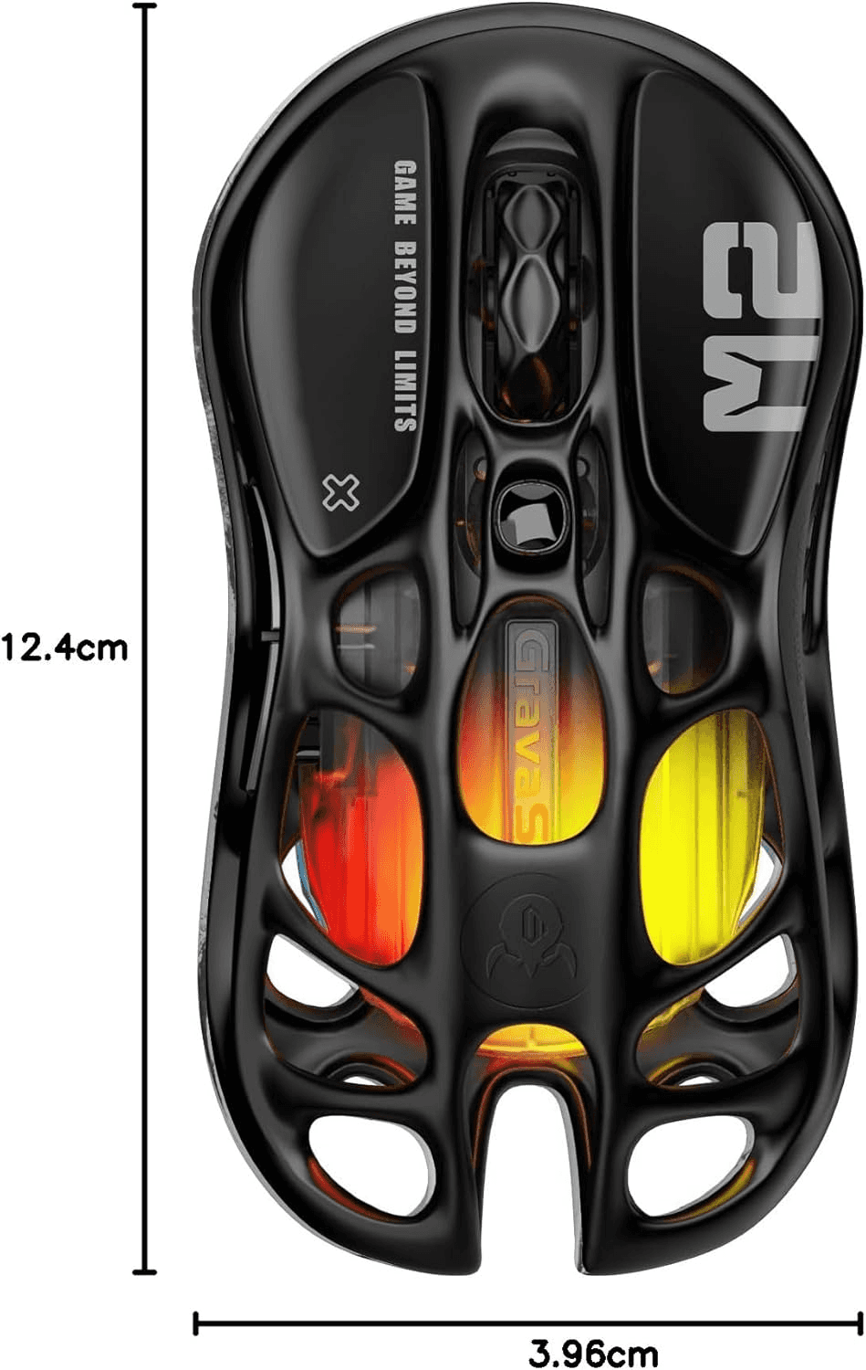 GravaStar Mercury M2 Wireless Gaming Mouse Stealth Black, 26,000 DPI, PAW3395DM Sensor, 79g Lightweight, RGB, 5 Programmable Buttons thumbnail 8