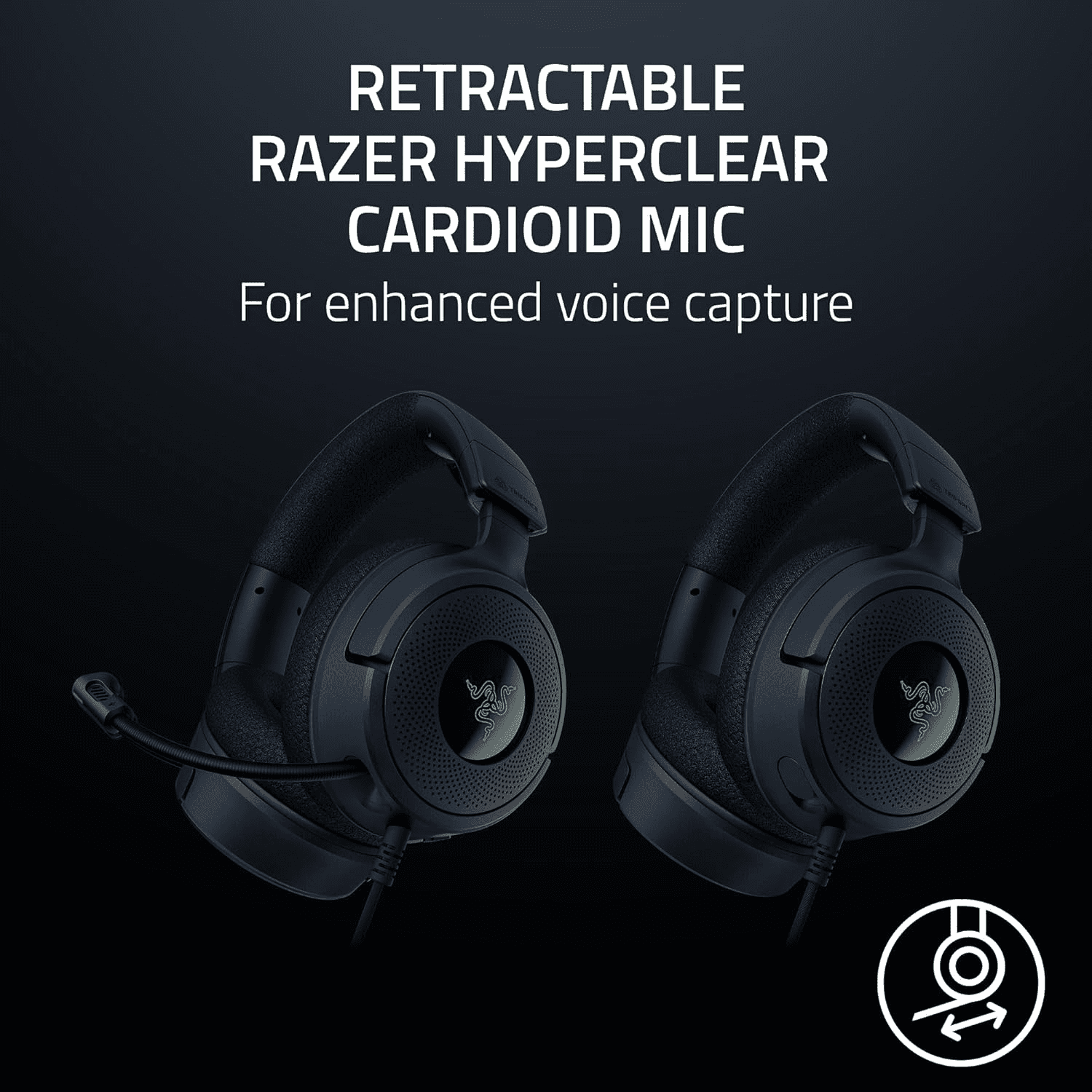 RAZER Razer Kraken V4 X Wired Gaming Headset, USB Type C & USB Type A, Oval Ear Cushions, 7.1 surround sound, Realistic Positional Sound, All-day Comfort And Noise Isolation, PC, Console, Phones, and ETC | RZ04-05180100-R3U1 - thumbnail 5