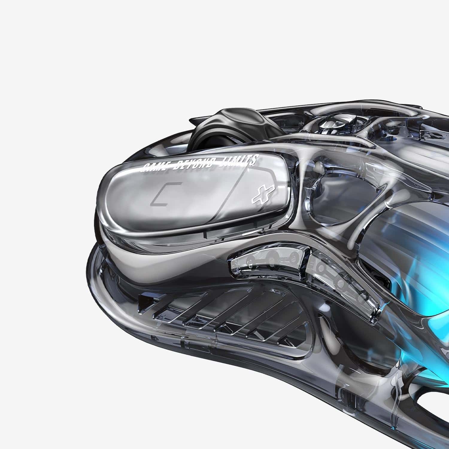 GravaStar Mercury M2 Wireless Gaming Mouse with 26,000 DPI, PAW3395DM Sensor -79g Lightweight Hollowed-Out Design -5 Programmable Buttons -5 Dynamic Lightsync RGB - Transparent Black thumbnail 2