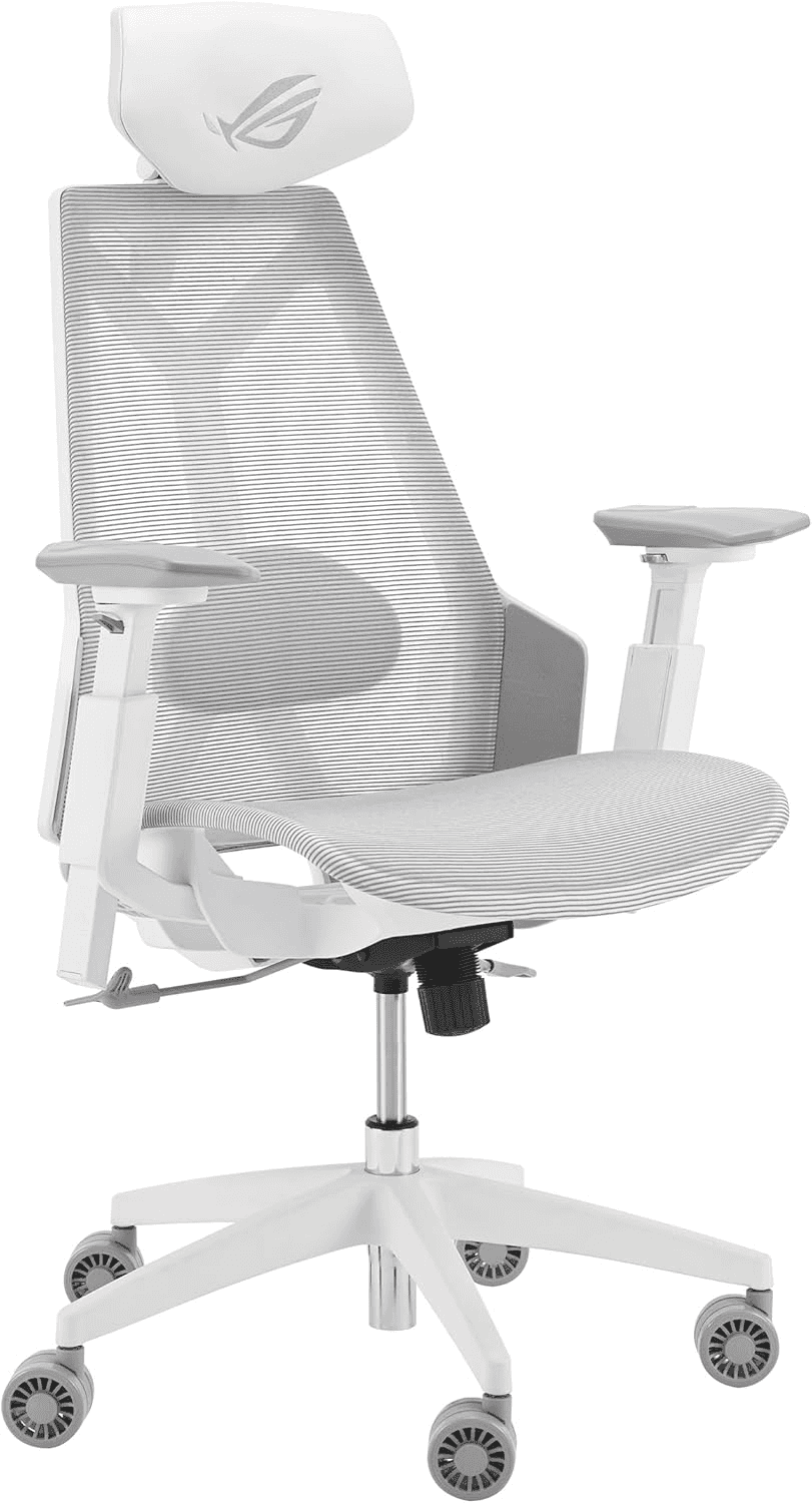 Asus ASUS ROG Destrier Ergo Core Gaming Chair, SL400C, Cyborg-Inspired Design, 360° Rotation Armrests, Moonlight White | 90GC01P0-MSG060 - thumbnail 2