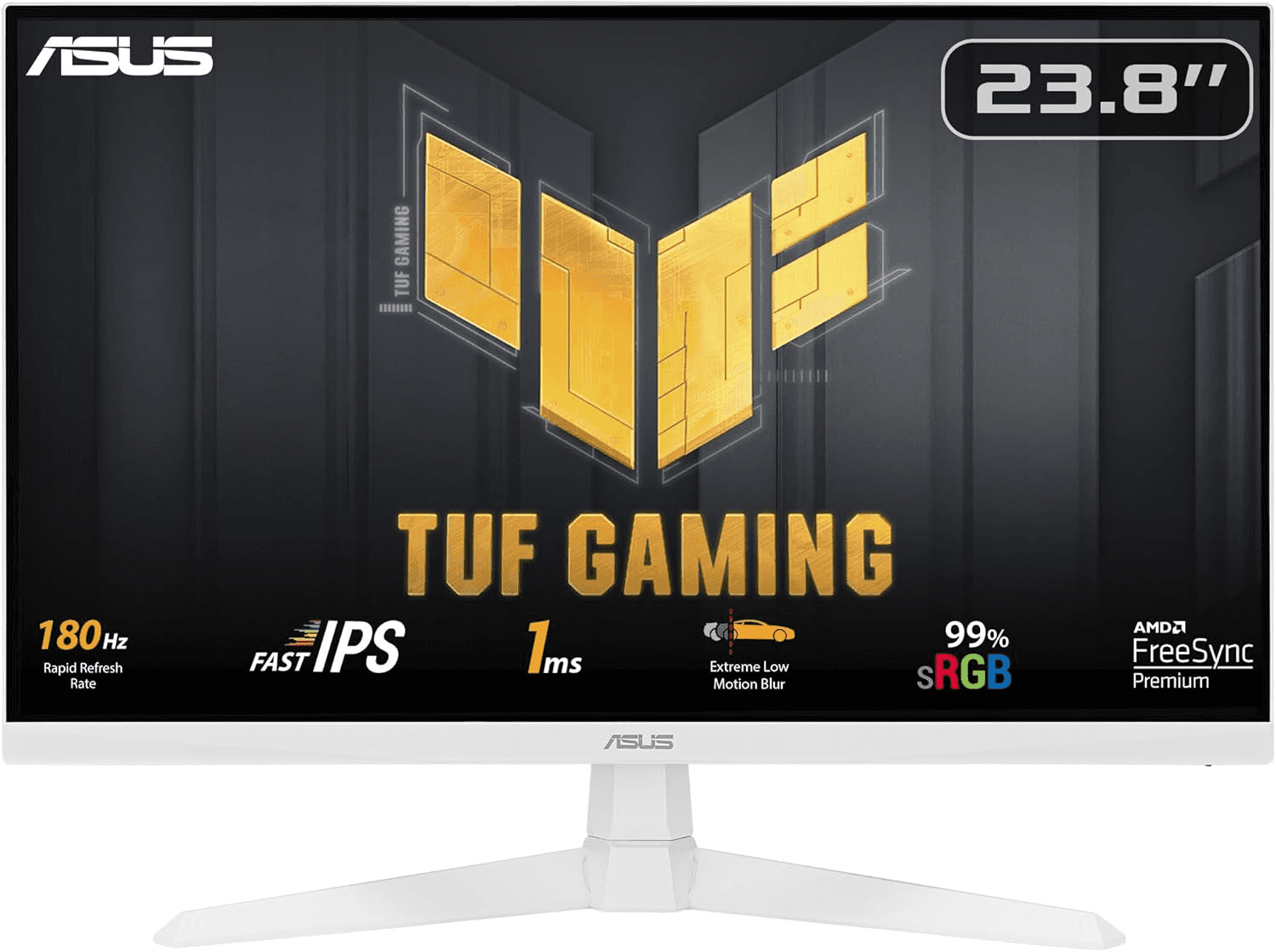 Asus ASUS TUF Gaming VG249Q3A-W 24-inch Gaming Monitor, Full HD(1920x1080), 180Hz, Fast IPS, ELMB, 1ms (GTG), FreeSync Premium, Variable Overdrive, 99% sRGB | 90LM09B2-B01170 - thumbnail 1