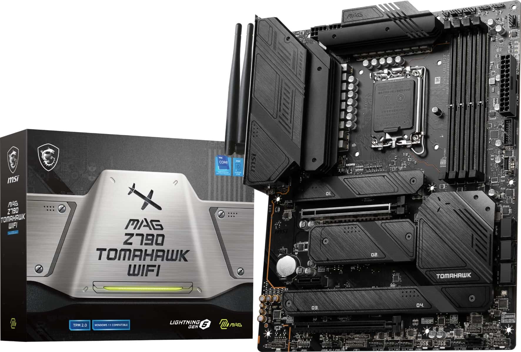 MSI MSI MAG Z790 TOMAHAWK WIFI Motherboard, Intel LGA1700, DDR5, PCIe 5.0, Wi-Fi 6E | 911-7D91-020 - thumbnail 2