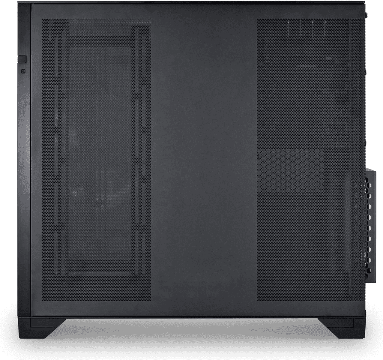 Lian Li O11 Vision Tower Computer Case, Steel & 3mm Tempered Glass Materials, 360mm Radiator & 8x 120mm Fan Support, Cable Management, Dual-Chamber Layout, Dust Filters, Chrome | G99.011VC.00 thumbnail 6
