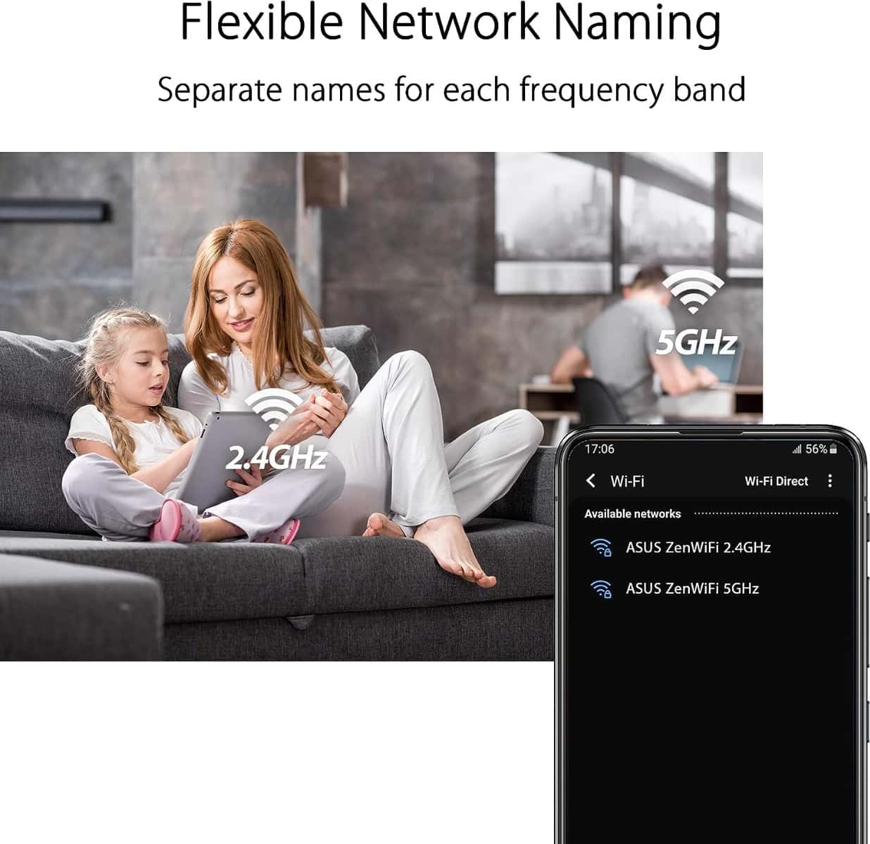 Asus  ASUS ZenWiFi XD5 AX3000 Mini Dual-Band Whole Home Mesh WiFi 6 System, 802.11ax, Up to 3500 sq ft & 4+ Rooms, AiMesh, Free Internet Security, Parental Controls, 2 Pack, White | 90IG0750-MO3B40 - thumbnail 5