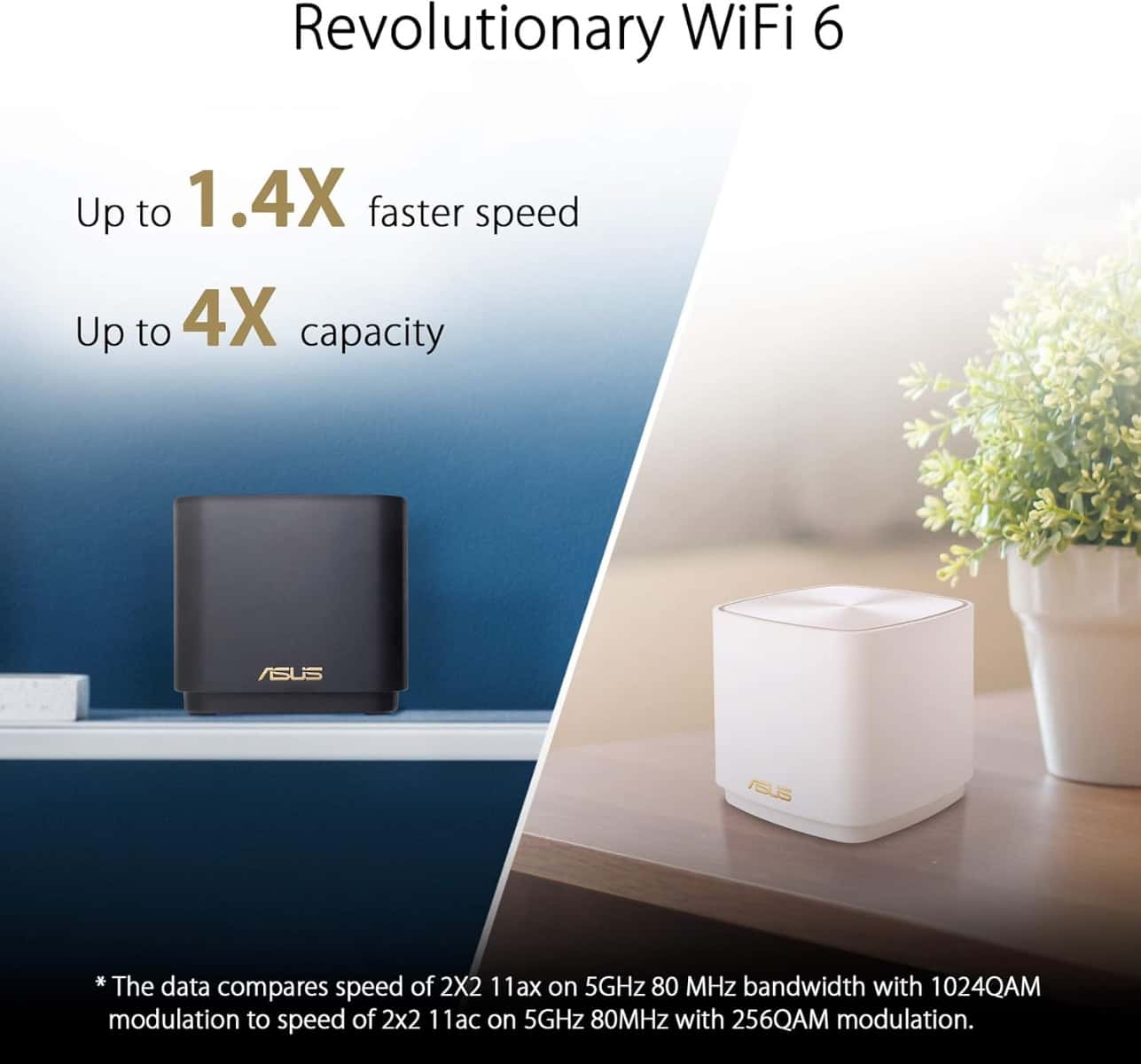 Asus  ASUS ZenWiFi XD5 AX3000 Mini Dual-Band Whole Home Mesh WiFi 6 System, 802.11ax, Up to 3500 sq ft & 4+ Rooms, AiMesh, Free Internet Security, Parental Controls, 2 Pack, White | 90IG0750-MO3B40 - thumbnail 9