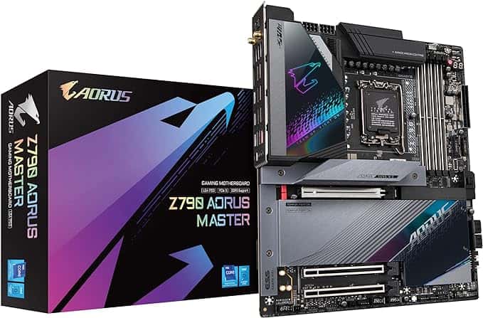GIGABYTE Z790 AORUS Master (LGA 1700/ Intel Z790/ EATX/ DDR5/ 5* M.2/ PCIe 5.0/ USB 3.2 Gen2X2 Type-C/Intel WiFi 6E/ Marvell AQtion 10GbE LAN/Q-Flash Plus/EZ-Latch Plus/Gaming Motherboard) - thumbnail 1