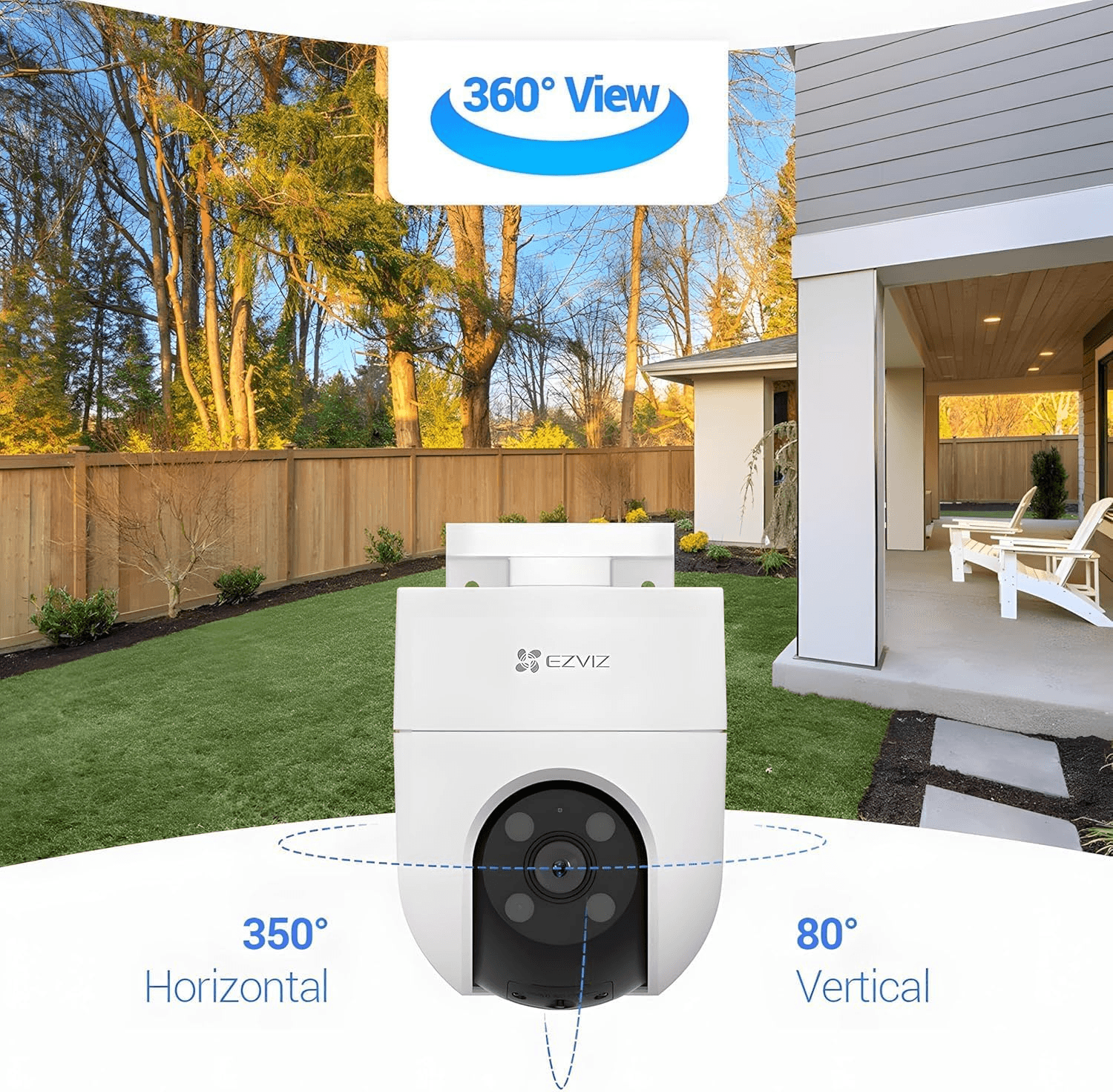 Ezviz H8c 4G Pan & Tilt 4G 3MP Smart Camera, Panoramic View, AI-Powered Human / Vehicle Shape Detection, Two-Way Talk, Auto-Tracking, Color Night Vision thumbnail 3