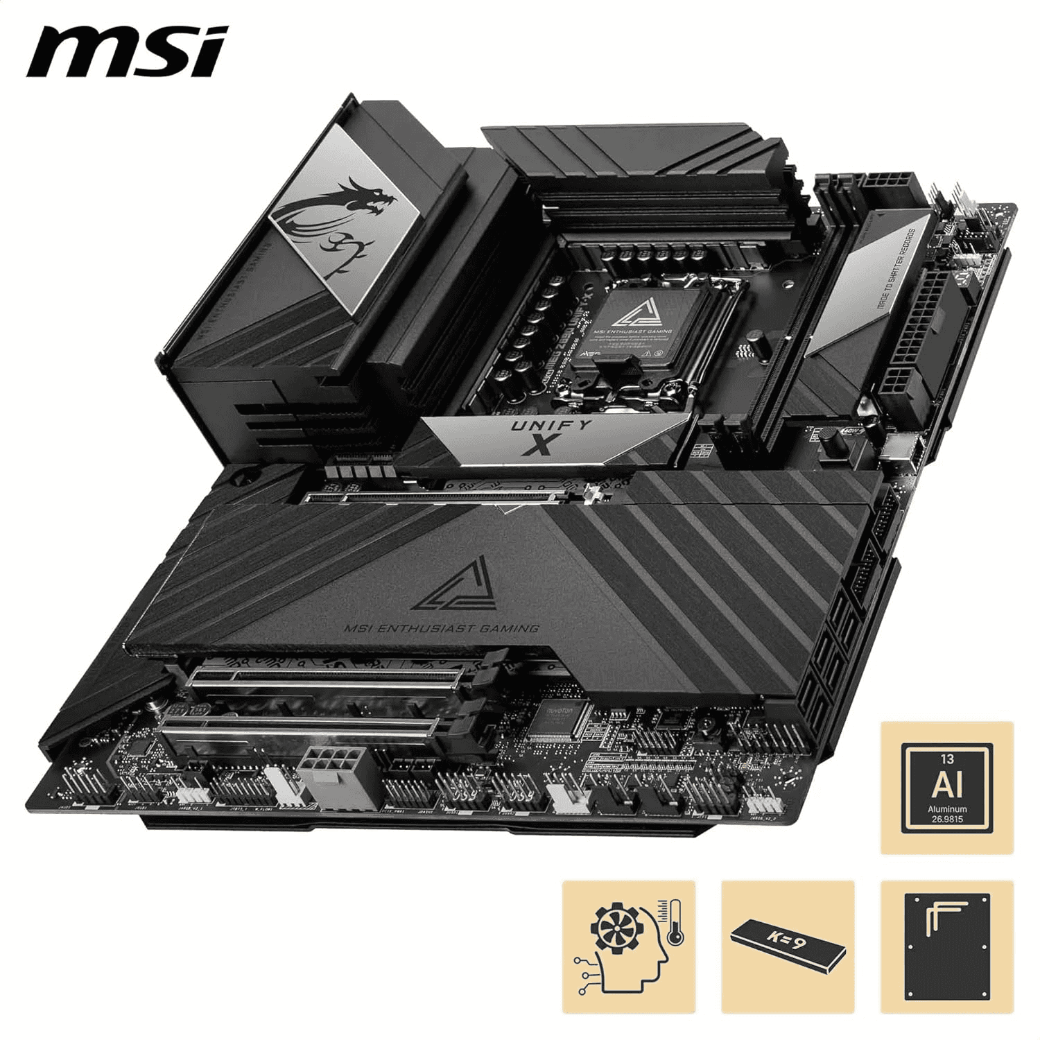 MSI MSI MEG Z890 Unify-X LGA 1851 ATX Motherboard, Intel Z890 Chipset, 2x DDR5 UDIMM Slots, Up to 128GB Max Memory, 3x PCIe x16 Slots, 6x M.2 Slots, WiFi & BT Connectivity | 911-7E20-001 - thumbnail 6