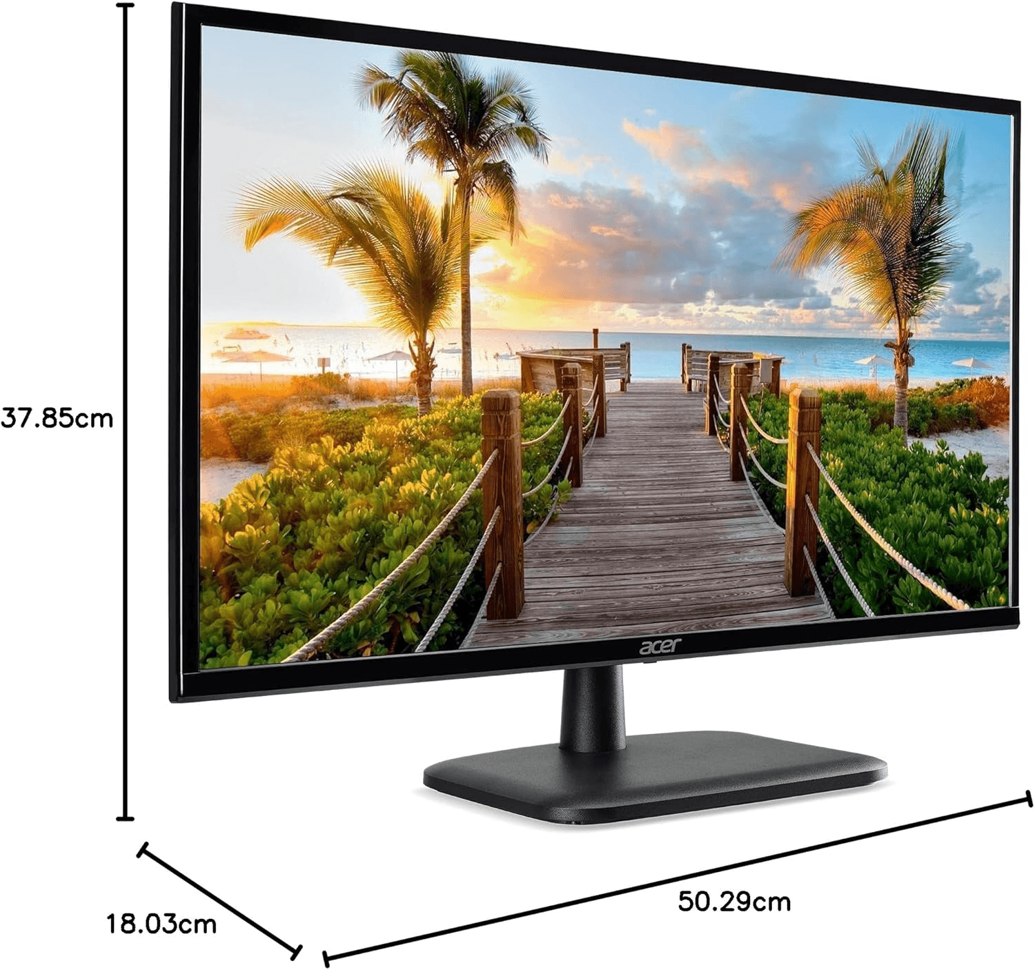 Acer ACER EK220Q A Widescreen LCD Monitor, 21.5" Full HD1920 x 1080@75 Hz - 16:9 - 5 ms, HDMI, VGA | EK220Q H3BI - thumbnail 2