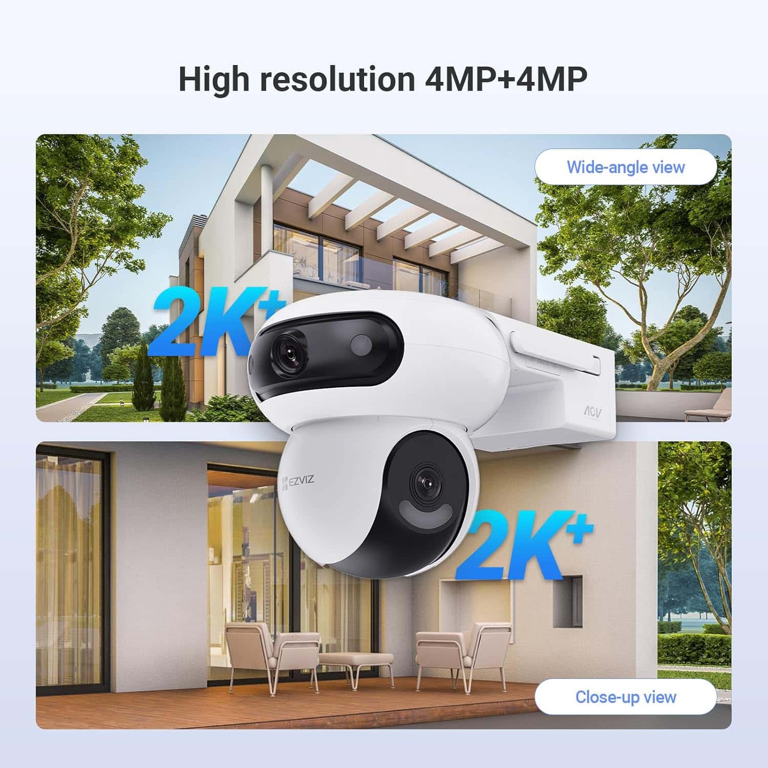 EZVIZ EZVIZ HB90x Dual 4G Kit Dual Lens Outdoor Security Camera, 8W Solar Panel 4MP+4MP 360 Wireless Wifi Surveillance Camera on 10400mAh Motorized Dual Lens Battery, Always-on Mode, Person/Vehicle Detection, Auto Tracking | CS-HB90X(4MP+4MP) - thumbnail 8