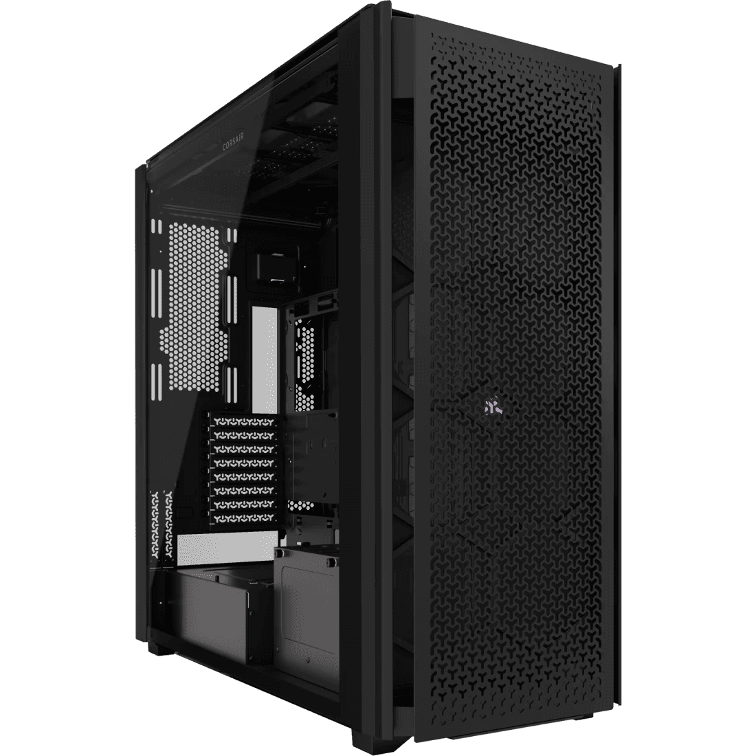 CORSAIR iCUE LINK 9000D RGB AIRFLOW Super Full-Tower PC Case, Up To 18x120mm Fans And 480mm Radiators, High-airflow, 4xUSB 3.2 Type-A, 2xUSB 3.2 Type-C, Audio Out, Black | CC-9011273-WW thumbnail 2