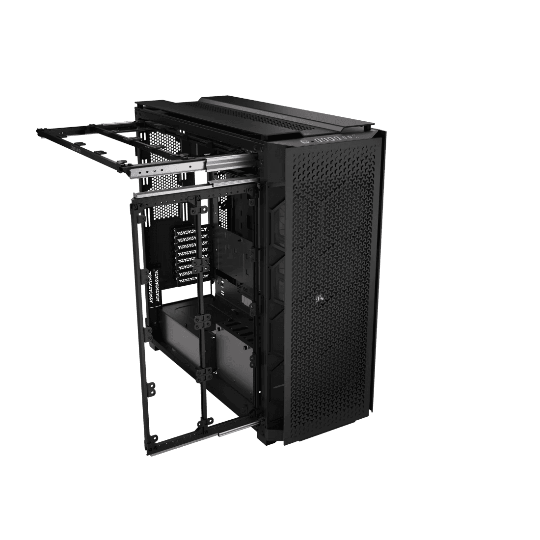 Corsair CORSAIR iCUE LINK 9000D RGB AIRFLOW Super Full-Tower PC Case, Up To 18x120mm Fans And 480mm Radiators, High-airflow, 4xUSB 3.2 Type-A, 2xUSB 3.2 Type-C, Audio Out, Black | CC-9011273-WW - thumbnail 4