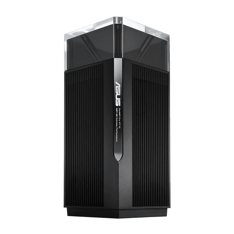 Asus Asus ZenWiFi Pro ET12 AX11000 Tri-Band WiFi 6E Router, Up to 11Gbps Data Rate, Coverage up to 6000 Sq.ft, Dual 2.5G Ports, AiMesh, Included Lifetime Internet Security, 2 Pack, Black | 90IG05Z0-MO3A20 - thumbnail 2