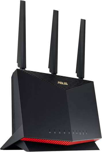 Asus ASUS RT-AX86U Pro AX5700 Wireless Router, Up to 5665 Mb/s, Dual-Band, 4x Ethernet Ports, AiProtection Pro, Red-Black | 90IG07N0-MU2B00 - thumbnail 4