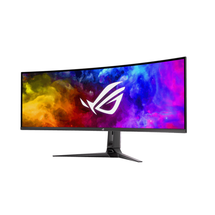 Asus ASUS ROG Swift OLED 49" PG49WCD Ultrawide Curved Gaming Monitor, QD-OLED Panel, 144 Hz / 0.03ms, FreeSync / G-SYNC, Custom Heatsink, ROG Smart KVM, 90 W Type-C, DP/HDMI, Black | 90LM09C0-B01970 - thumbnail 3
