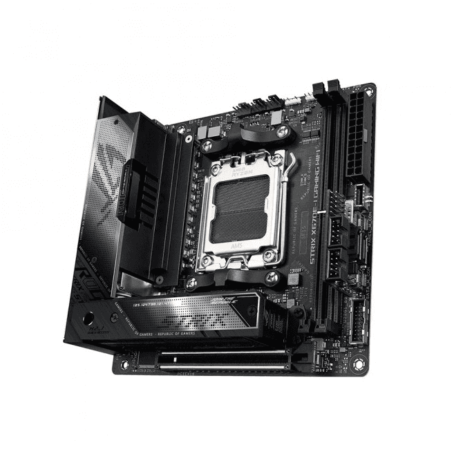 Asus ASUS ROG Strix X670E-I Gaming WIFI Motherboard, Mini-ITX, AMD Socket AM5 (Ryzen 9000/8000/7000), DDR5, PCIe 5.0, WiFi 6E, USB4®, ROG Strix Hive | 90MB1B70-M0EAY0 - thumbnail 3