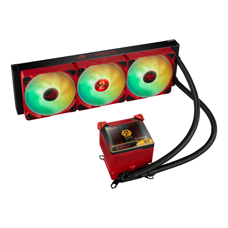 Asus ASUS ROG Ryujin III 360 EVA-02 Edition aRGB Liquid CPU Cooler, 3.5" Full Color LCD, 2200 RPM Fan Speed, 3x 120mm Magnetic Daisy-Chainable Fan, 360mm Radiator,  70.07 CFM Airflow | 90RC00L3-M0UAY0 - thumbnail 7