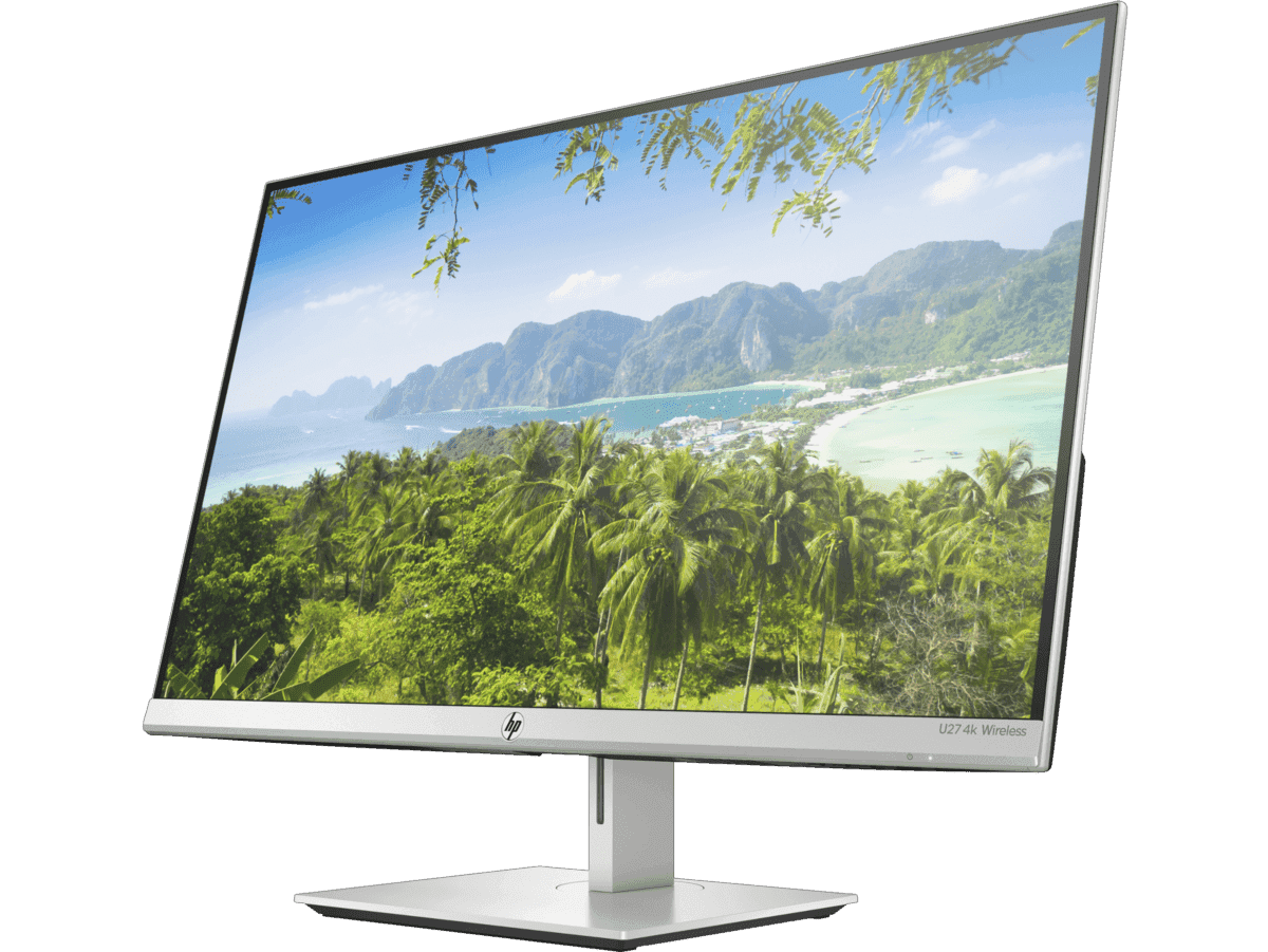 Hp HP U27 4K Wireless Monitor, Wireless sharing, 4k (3,840 x 2160), 27 Inch, IPS, Height Adjustable Stand, VESA Mount, (1 DisplayPort, 1 HDMI, 3 USB-A Ports) - Silver/Black U27 WIRELESS MONITOR - thumbnail 4
