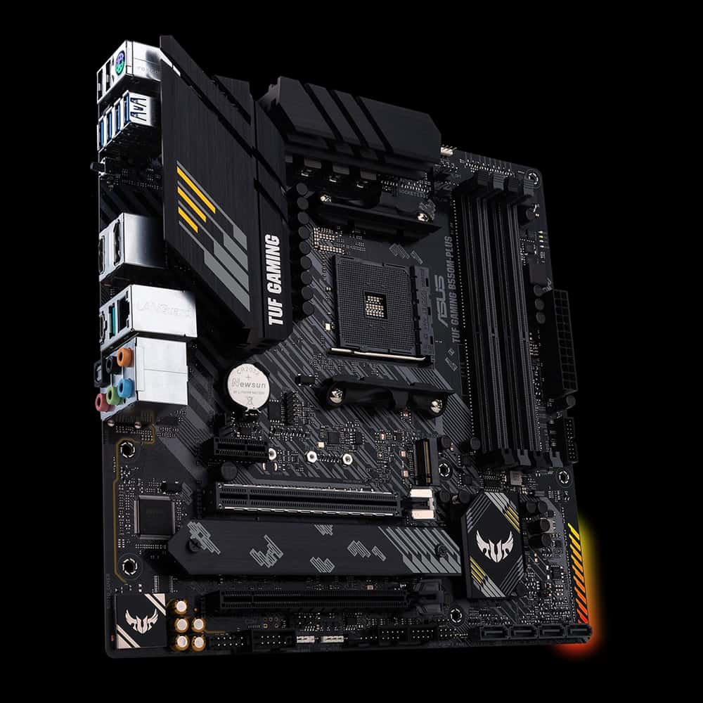 Asus ASUS TUF Gaming B550M-PLUS AMD AM4 microATX Motherboard, PCIe 4.0, Dual M.2, DDR4 Aura Sync RGB | 90MB14A0-M0EAY0 - thumbnail 3
